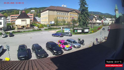 Střed obce Rokytnice nad Jizerou