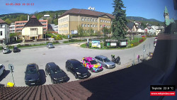 Střed obce Rokytnice nad Jizerou