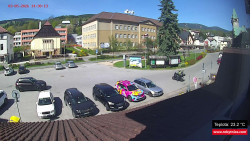 Střed obce Rokytnice nad Jizerou