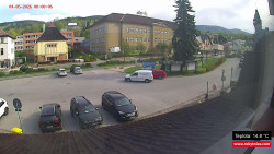 Střed obce Rokytnice nad Jizerou