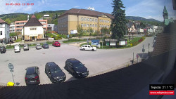 Střed obce Rokytnice nad Jizerou