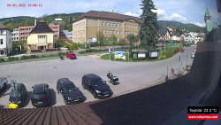 Střed obce Rokytnice nad Jizerou
