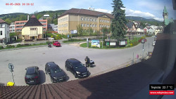 Střed obce Rokytnice nad Jizerou