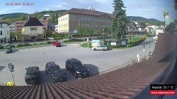 Střed obce Rokytnice nad Jizerou