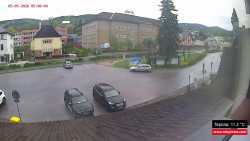 Střed obce Rokytnice nad Jizerou