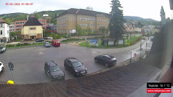 Střed obce Rokytnice nad Jizerou
