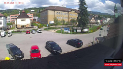 Střed obce Rokytnice nad Jizerou