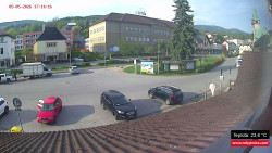 Střed obce Rokytnice nad Jizerou
