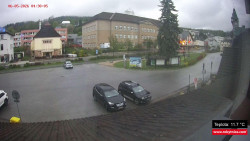 Střed obce Rokytnice nad Jizerou