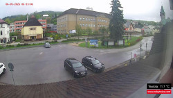 Střed obce Rokytnice nad Jizerou