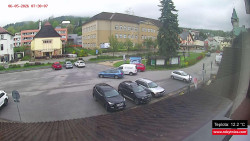 Střed obce Rokytnice nad Jizerou