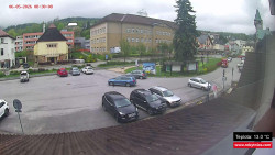 Střed obce Rokytnice nad Jizerou