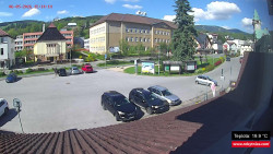 Střed obce Rokytnice nad Jizerou