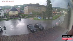 Střed obce Rokytnice nad Jizerou