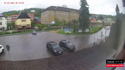 Střed obce Rokytnice nad Jizerou