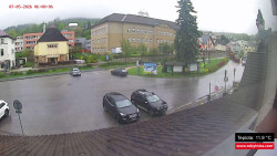 Střed obce Rokytnice nad Jizerou