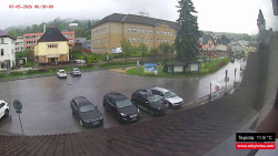 Střed obce Rokytnice nad Jizerou
