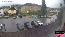 Střed obce Rokytnice nad Jizerou