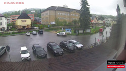Střed obce Rokytnice nad Jizerou