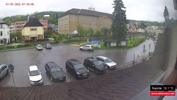 Střed obce Rokytnice nad Jizerou