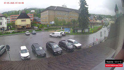 Střed obce Rokytnice nad Jizerou