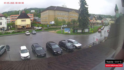 Střed obce Rokytnice nad Jizerou