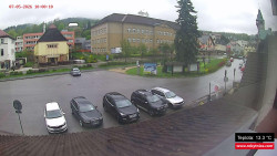 Střed obce Rokytnice nad Jizerou