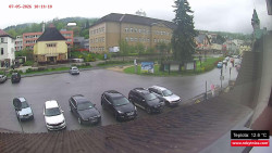 Střed obce Rokytnice nad Jizerou