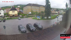 Střed obce Rokytnice nad Jizerou
