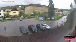 Střed obce Rokytnice nad Jizerou