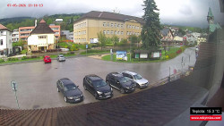 Střed obce Rokytnice nad Jizerou