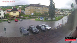 Střed obce Rokytnice nad Jizerou
