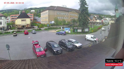 Střed obce Rokytnice nad Jizerou