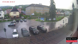 Střed obce Rokytnice nad Jizerou