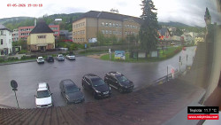 Střed obce Rokytnice nad Jizerou