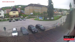 Střed obce Rokytnice nad Jizerou