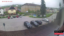 Střed obce Rokytnice nad Jizerou