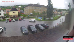 Střed obce Rokytnice nad Jizerou