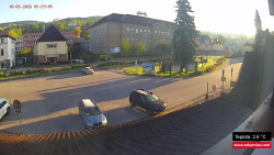 Střed obce Rokytnice nad Jizerou