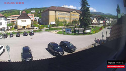 Střed obce Rokytnice nad Jizerou