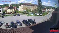 Střed obce Rokytnice nad Jizerou