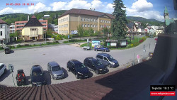 Střed obce Rokytnice nad Jizerou