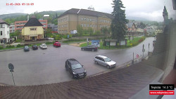 Střed obce Rokytnice nad Jizerou