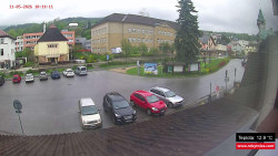Střed obce Rokytnice nad Jizerou
