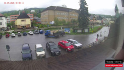 Střed obce Rokytnice nad Jizerou