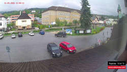 Střed obce Rokytnice nad Jizerou