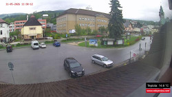 Střed obce Rokytnice nad Jizerou
