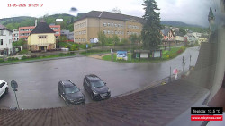 Střed obce Rokytnice nad Jizerou