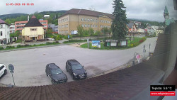 Střed obce Rokytnice nad Jizerou