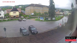 Střed obce Rokytnice nad Jizerou